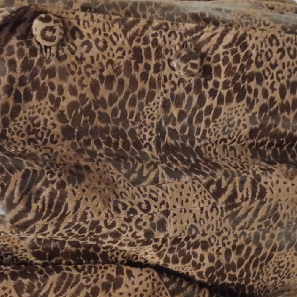 Animal Print Genuine Leather Jacket - Size 3X - Picture 6 of 12